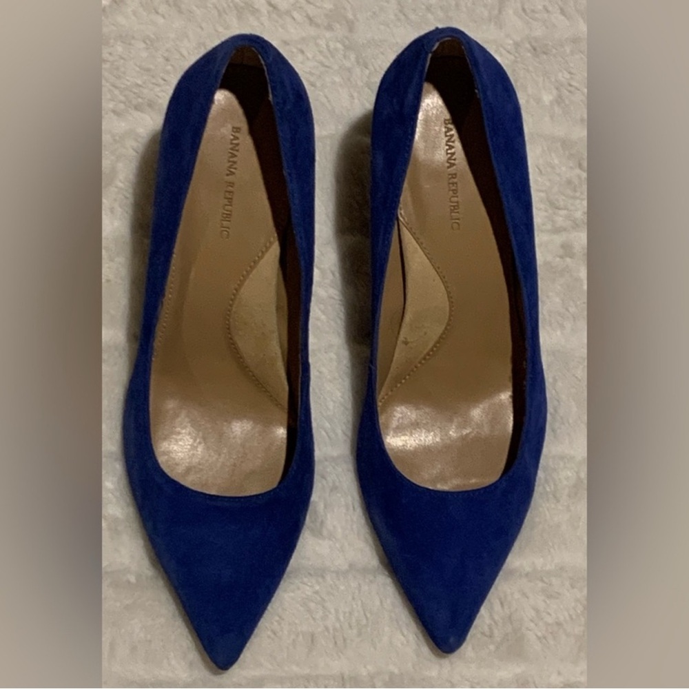 Banana Republic Blue Suede Heels